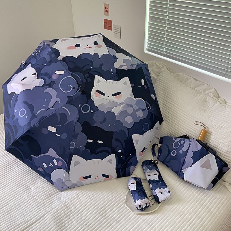 可爱猫猫二次元动漫雨伞