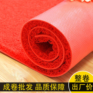 商用PVC塑料丝圈地垫门口大面积户外防水防滑脚垫进门红地毯门垫