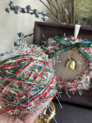 【叮叮铛】手混线圣诞毛线团包包特色线编织围巾帽子diy柔软手工