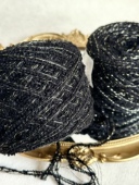 黑金·小香风 手混线毛线包包特色线黑色编织围巾帽子diy柔软