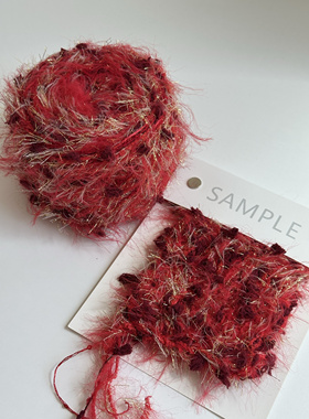 手混线【烈焰】红色围巾线diy围脖钩织帽子秋冬季送女友闺蜜毛线