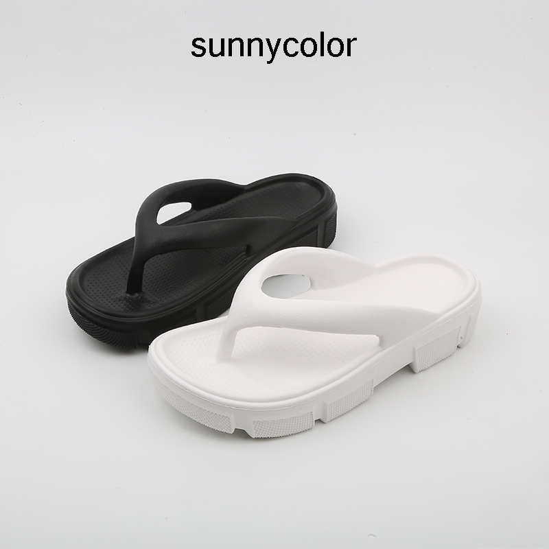 SUNNYCOLOR时尚简约厚底人字拖