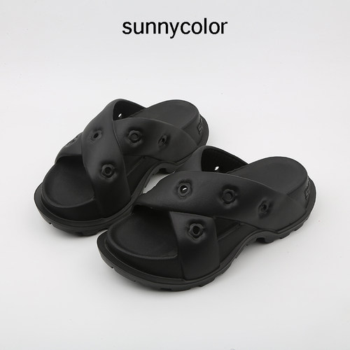 SUNNYCOLOR厚底时尚潮流凉拖鞋