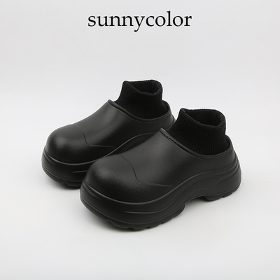 sunnycolor时尚百搭厚底棉鞋