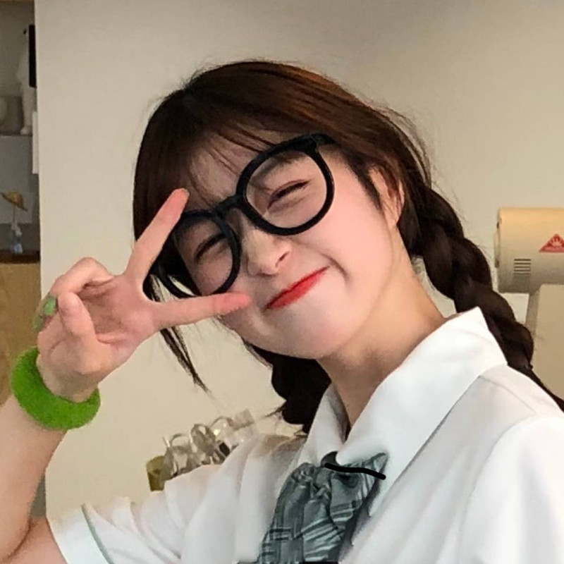 网红日系学生黑框眼镜女超大框伪素颜显脸小潮圆脸可配近视有度数