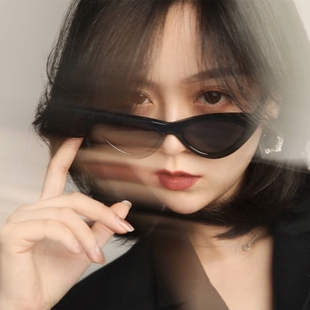 韩版 嘻哈欧美网红太阳镜女街拍眼镜 潮复古原宿猫眼墨镜女2018新款