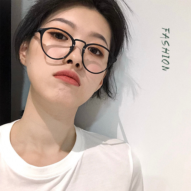升级版顽童圆框网红同款近视眼镜图片