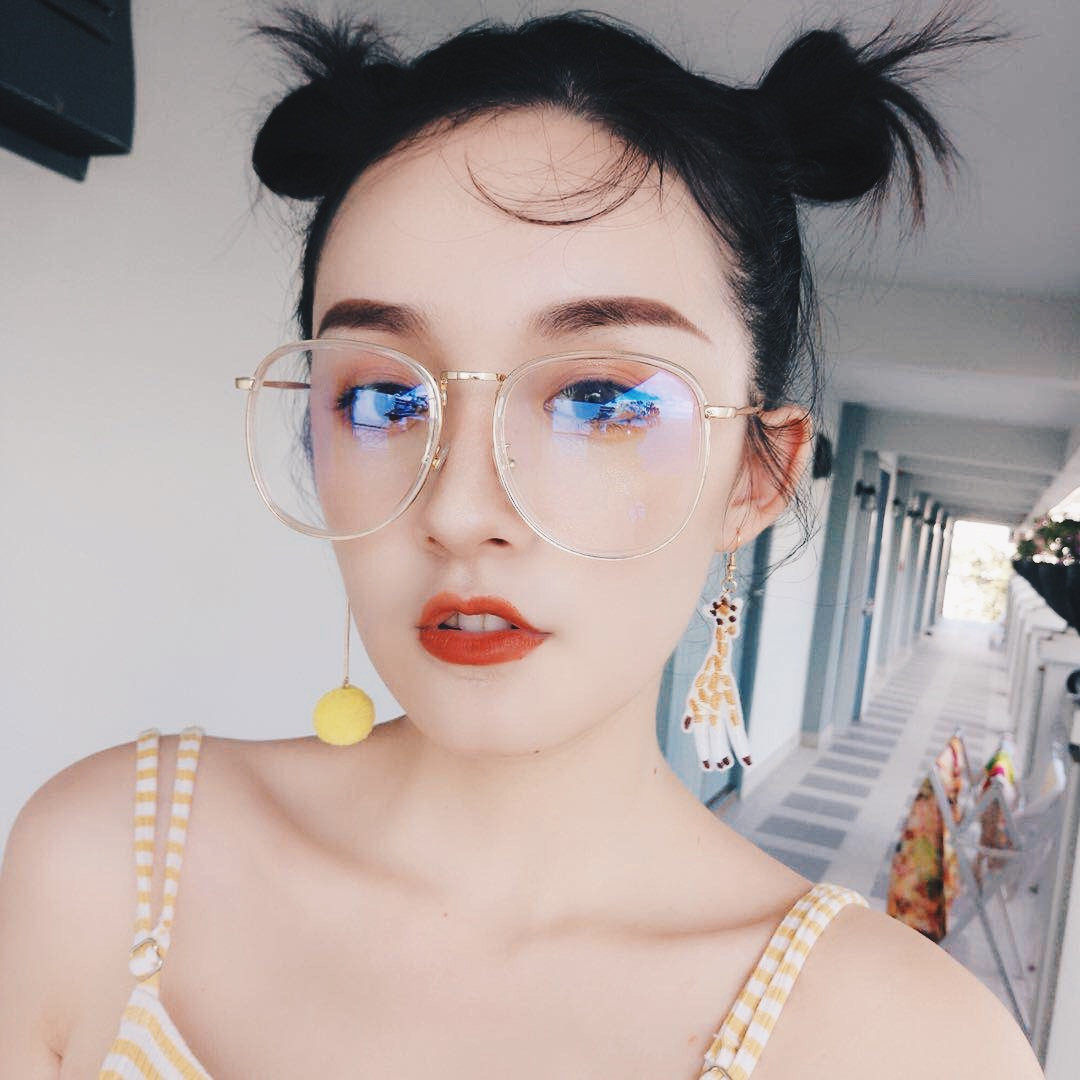 透明大框眼镜素颜文艺王柳雯大圆脸显瘦平光镜可配近视眼镜成品