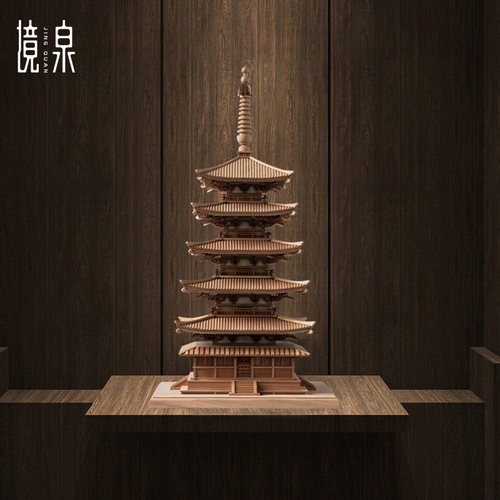 中式软装仿古建筑模型装饰摆件