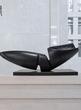 酒店大堂雕塑艺术品抽象木雕摆件