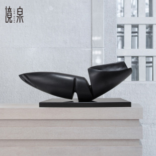 样板房装 饰实木艺术摆设酒店大堂玄关抽象雕塑摆件创意木雕工艺品