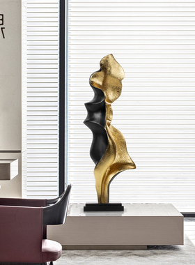 境泉轻奢木雕装饰售楼处落地摆件