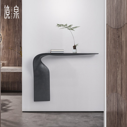 北欧创意极简入户玄关台异形条案