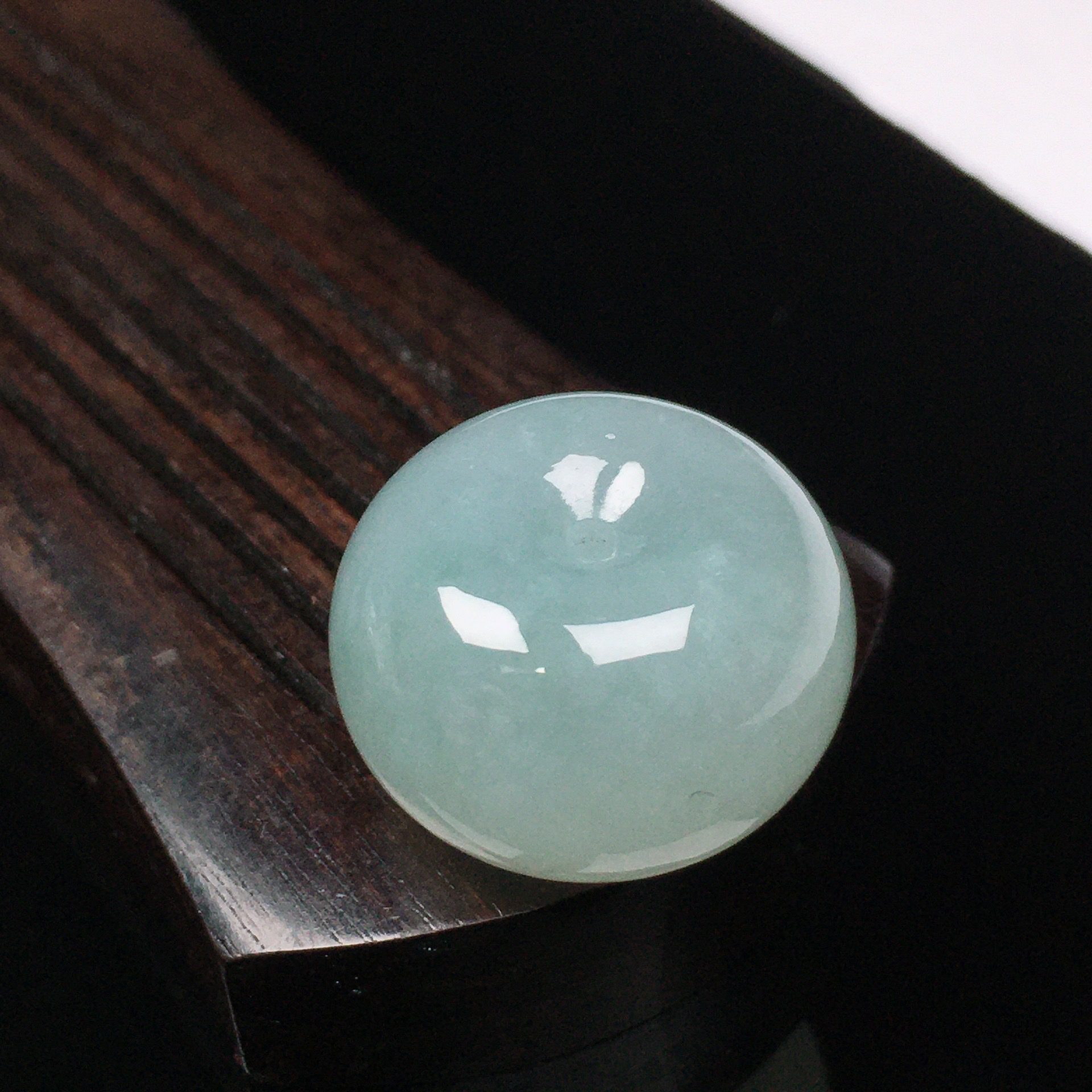 缅甸天然翡翠A货冰种精美水润平安扣路路通鼓珠吊坠