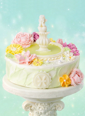 诺心星愿天使池双鱼座生日蛋糕纪念日下午茶星座蛋糕上海同城配送