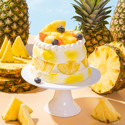 诺心菠萝旖旎水果生日蛋糕【新】