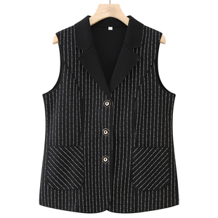 中老年人奶奶装马甲单层西装领坎肩老太太衣服奶奶装春秋背心女装