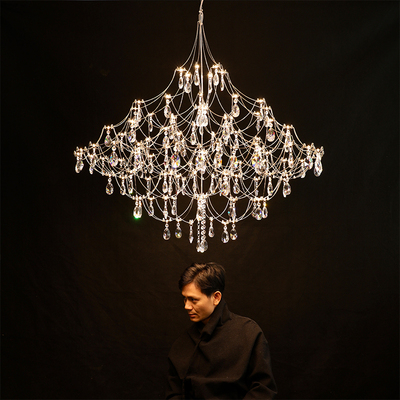 萤火虫吊灯法式水晶吊灯客厅水晶灯设计感主灯餐厅卧室楼梯大吊灯