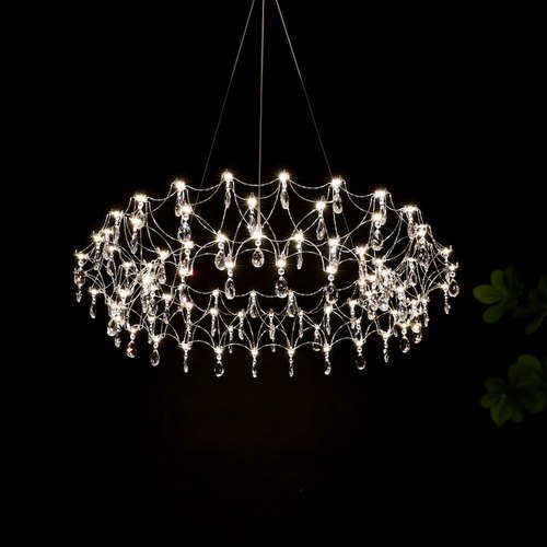 法式水晶吊灯圆形圆环客厅水晶吊灯萤火虫吊灯埃及水晶