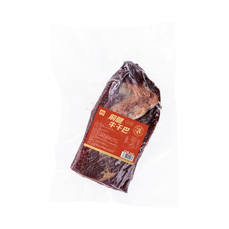 滇园 前腿牛干巴1斤 黄牛肉牛腿肉云南特产风干干巴腊肉