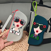 软硅胶眼镜袋女高颜值可爱大空间挂包防刮眼镜盒太阳镜墨镜收纳包