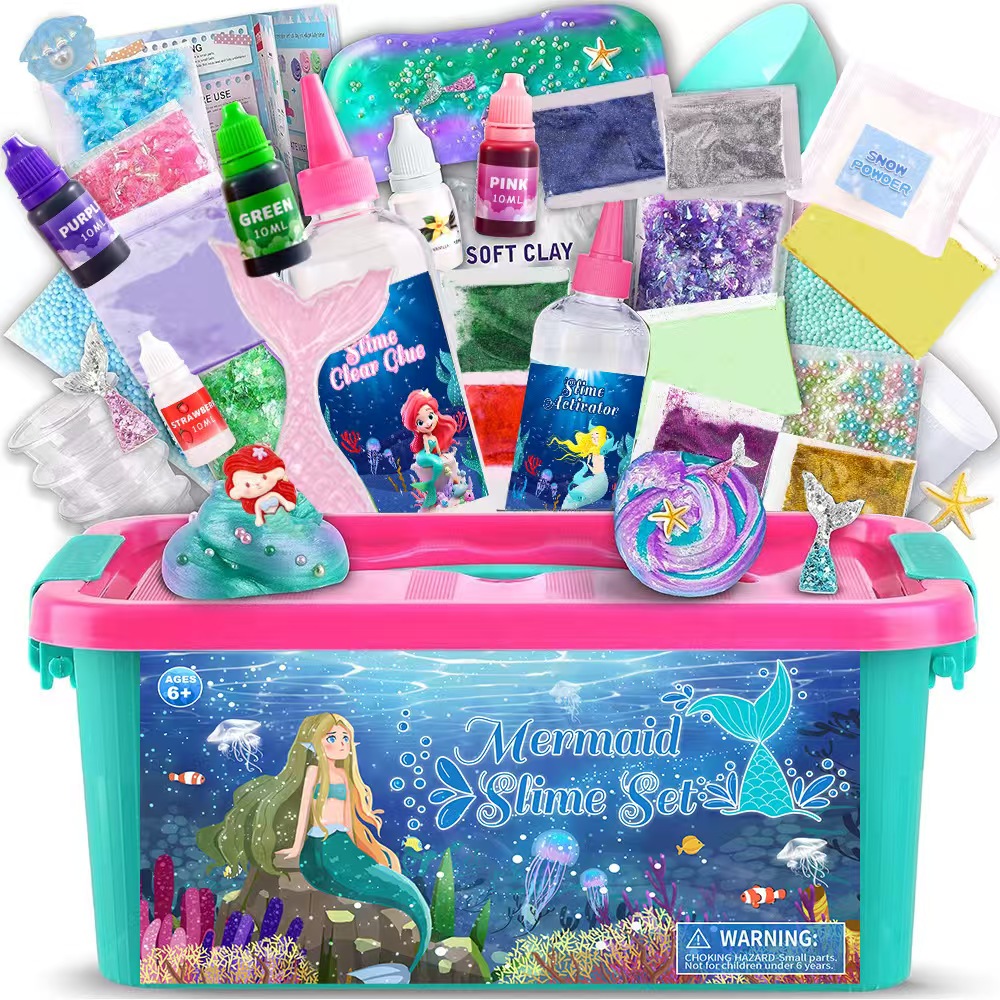 出口儿童slime起泡胶史莱姆气泡套装DIY水晶泥小学生手工玩具