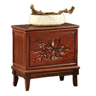 百年印记花梨床头柜床边实木柜子简约现代储物柜子卧室卧房家具