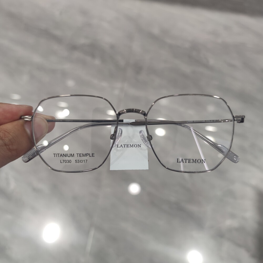 latemon浪特梦复古方框钛合金素颜近视眼镜框防蓝光光学架l7030