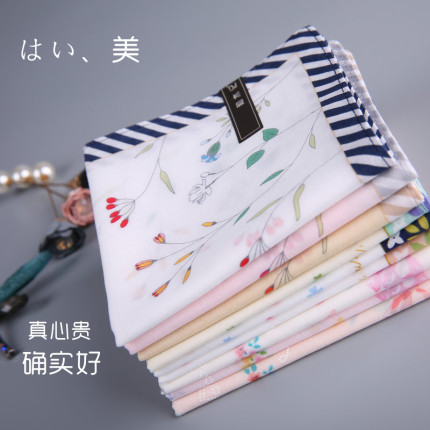 和木记芬妮女士手帕纯棉日本手绢全棉夏天随身擦汗女神节礼物