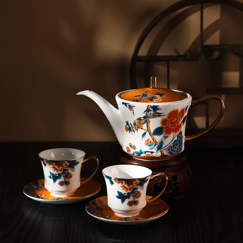 华光国瓷高档骨瓷功夫茶具套装办公家用送礼茶壶茶杯茶具风华凝香