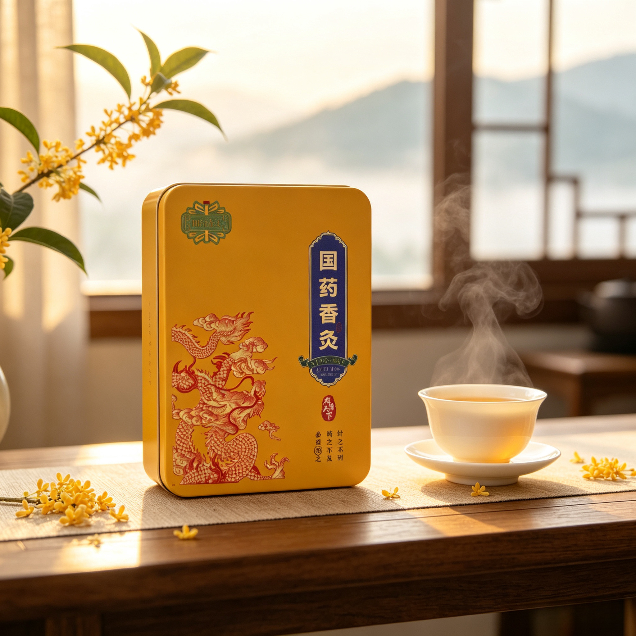 国药香灸铁盒香薰颗粒40根