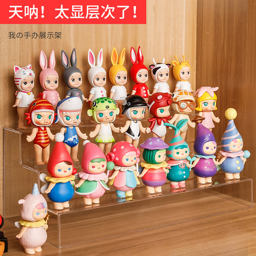 桌面手办盲盒阶梯展示架亚克力