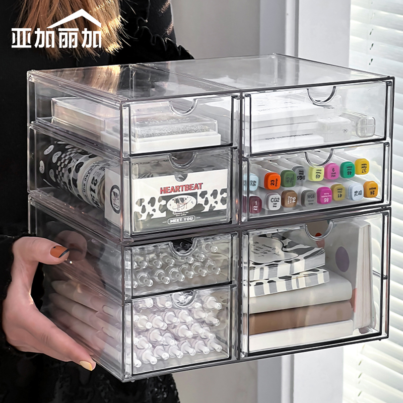 桌面抽屉式文具收纳盒图片