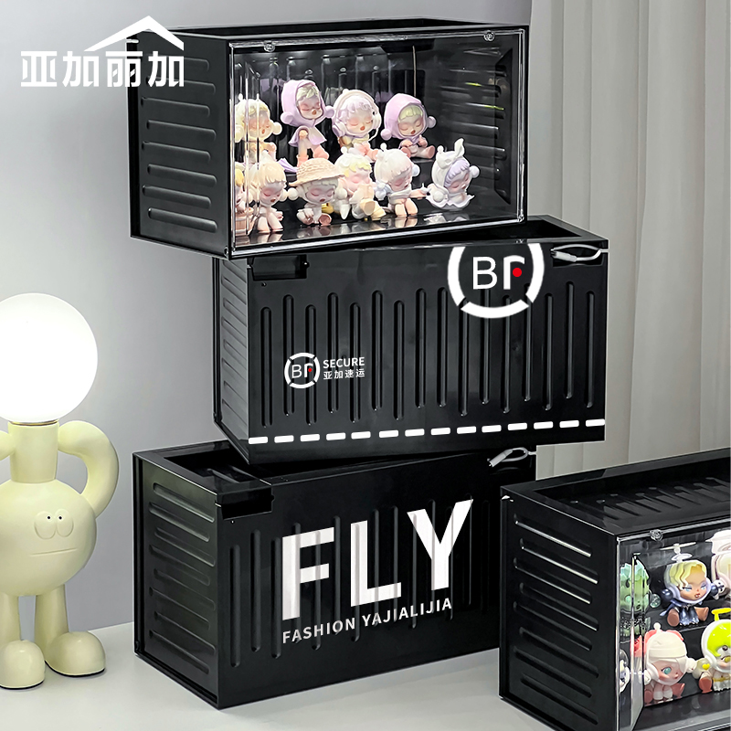 带灯集装箱手办展示盒