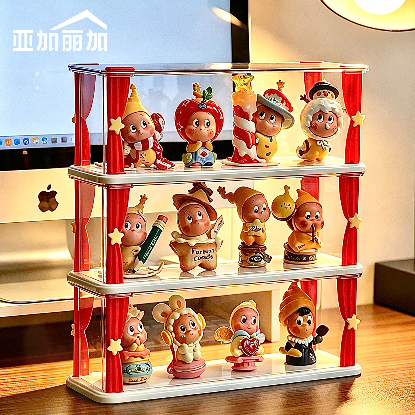 创意多巴胺星星人盲盒展示架图片