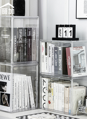 透明专辑收纳盒亚克力CD光盘碟片整理置物架展示储存箱桌面书本柜