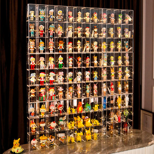 透明可壁挂盲盒收纳展示架