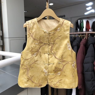 洋气马夹坎肩背心 盘扣马甲女2026春新款 霓澳格8808 国风新中式