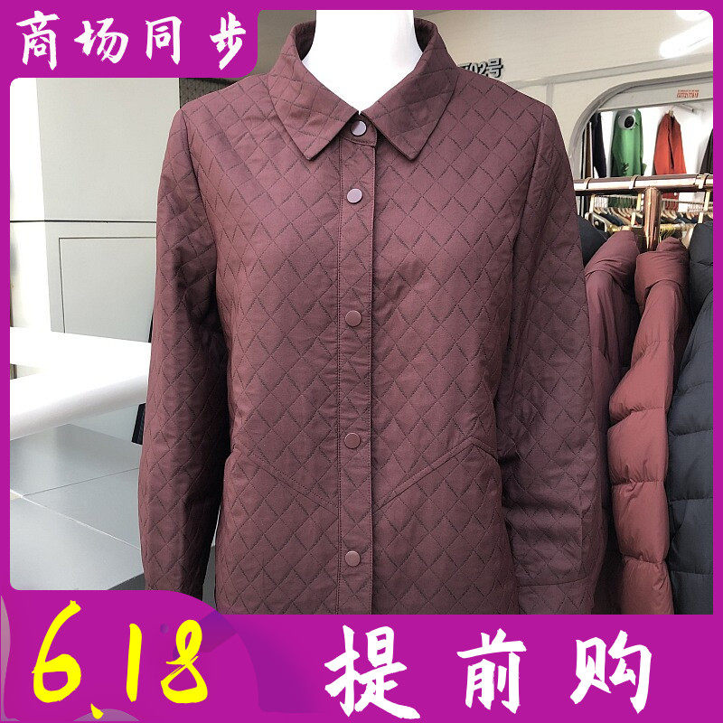 春声冬语8808 中年菱形格外套女2026春季新款妈妈夹克上衣棒球服