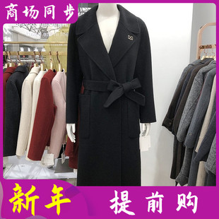 秋水兰熙823097 高档山羊绒双面呢大衣冬季新款韩版高支羊毛外套