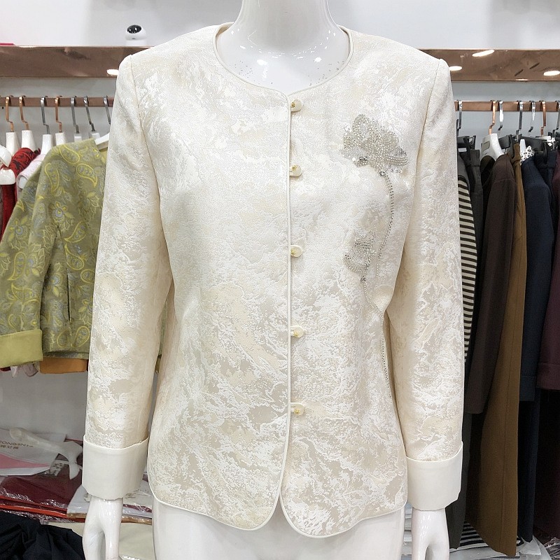 卓尚ZS26N-659 国风缎面外套女2026春季新款洋气唐装新中式上衣