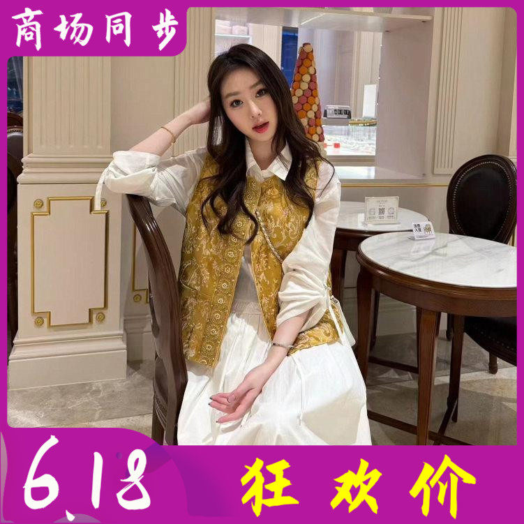 品牌6607 国风印花马甲女2026夏季新款妈妈新中式坎肩休闲背心