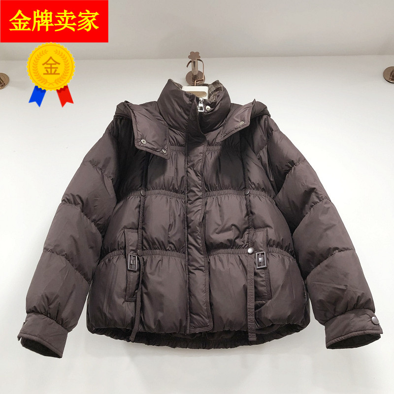 锦绣25-A58 时尚短款白鹅绒羽绒服女冬季新款韩版连帽羽绒外套