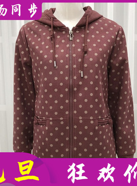 鸿盛泰85103 中老年人连帽风衣外套女秋季新款韩版妈妈夹克上衣