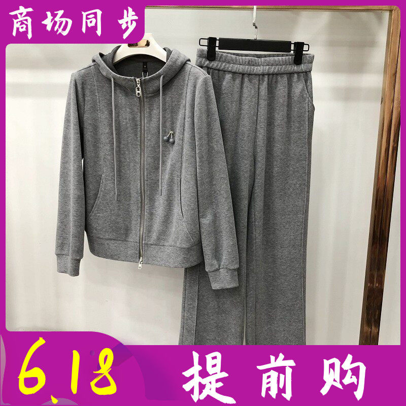 卓尚ZS26N-0819 时尚运动套裤女2026春新款韩版休闲连帽两件套装