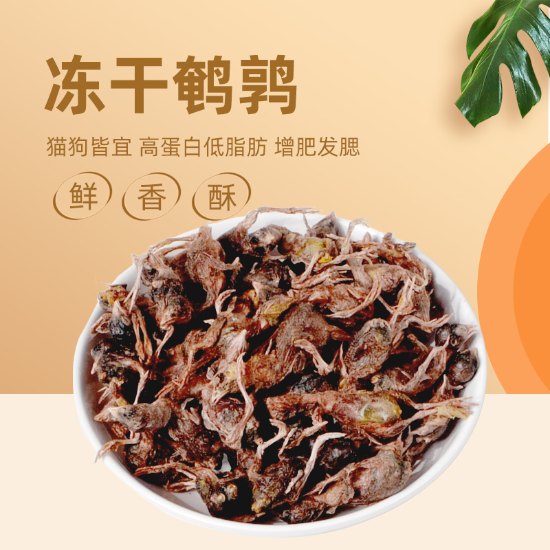 鹌鹑增肥发腮肉干猫零食狗狗补钙