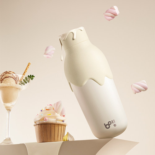 boii本因高颜值女生创意咖啡杯316保温水杯办公车载可爱便携防漏