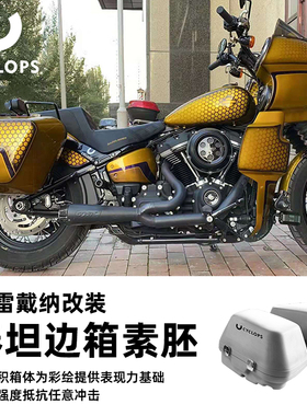 Cyclops适用于哈雷戴纳改装复合纤维泰坦边箱素胚 DS风格复刻硬箱