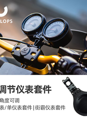 Cyclops适用于哈雷软尾可调双仪表套件 DS风格街霸碳纤维单仪表