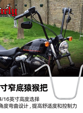 美产Burly Brand适用于哈雷883XL运动者1200猿猴把14/16英寸高把